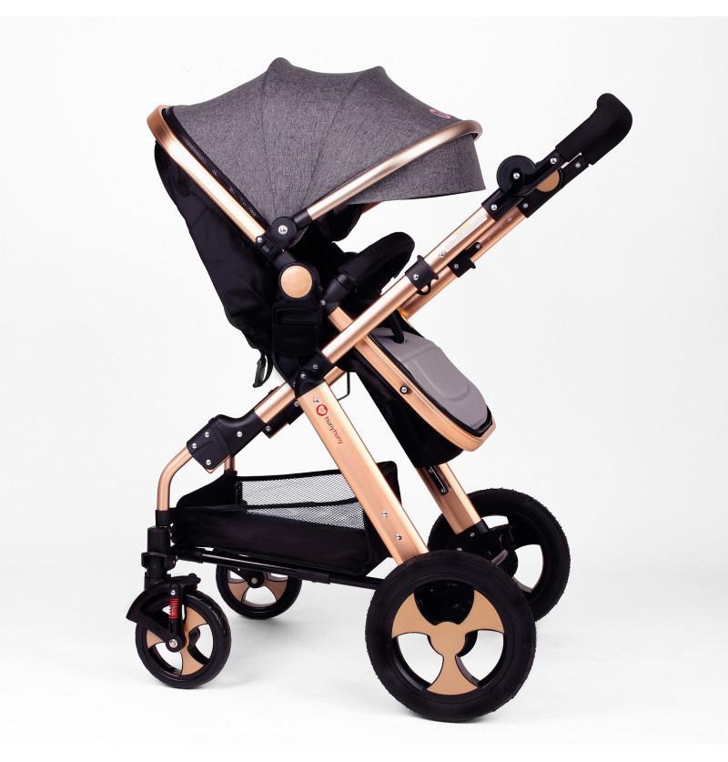 available in twins pram with reversible bassinet