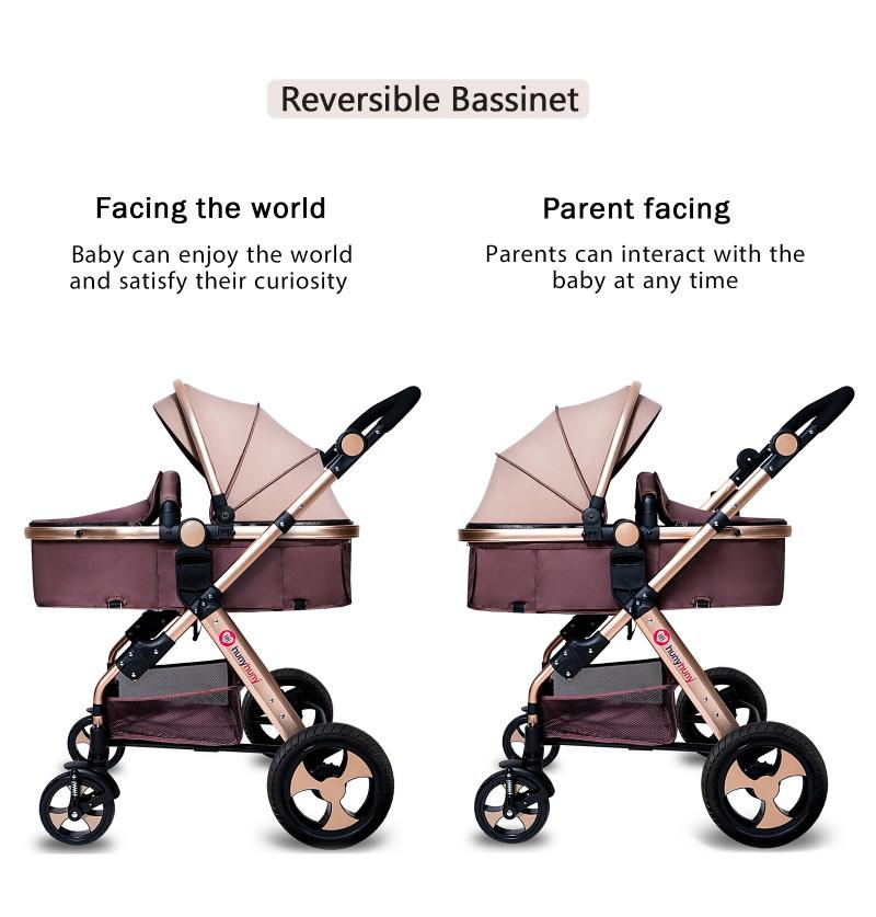compact stroller reversible bassinet for baby to see the world around and parent as required