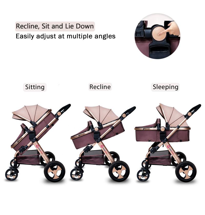 travel friendly stroller with sit recline sleep position