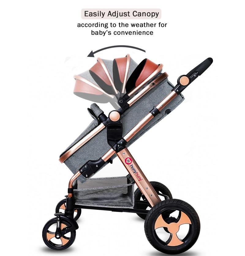 foldable stroller for plane three level foldable full coverage canopy