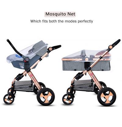 prams and strollers with mosquito net which fits perfect in car seat mode and bassinet mode both