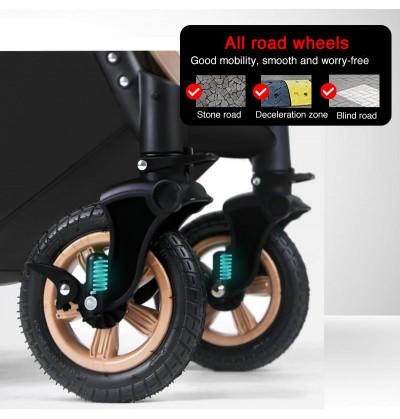 foldable stroller with shock absorption technology