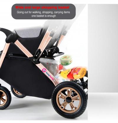 compact stroller with big storage space