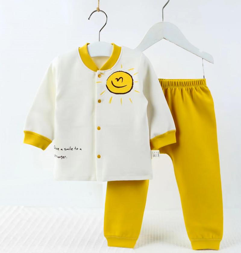 Smiley Infant Baby Dress Set of Pant and TShirt - Yellow